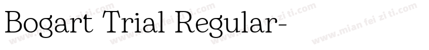Bogart Trial Regular字体转换